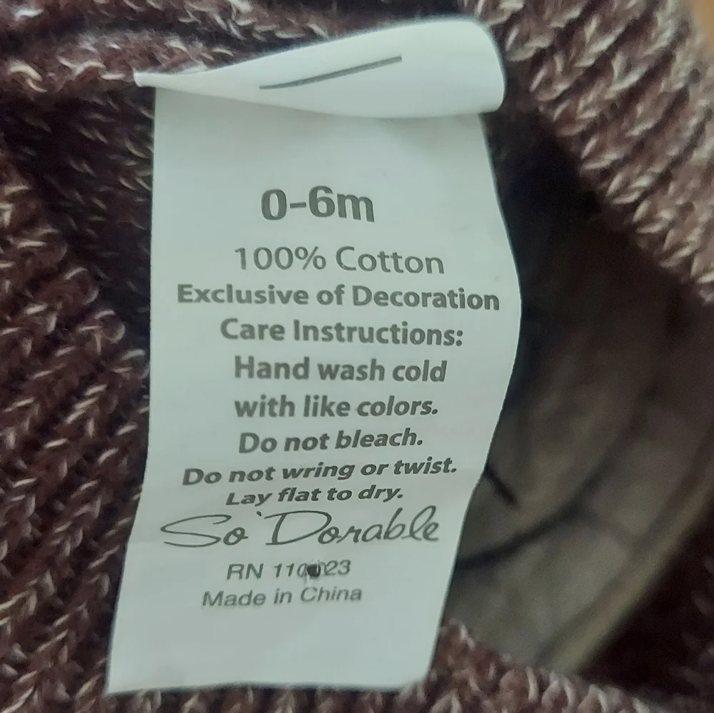 🎁 10/$25 Monkey knit cap,  0-6 months